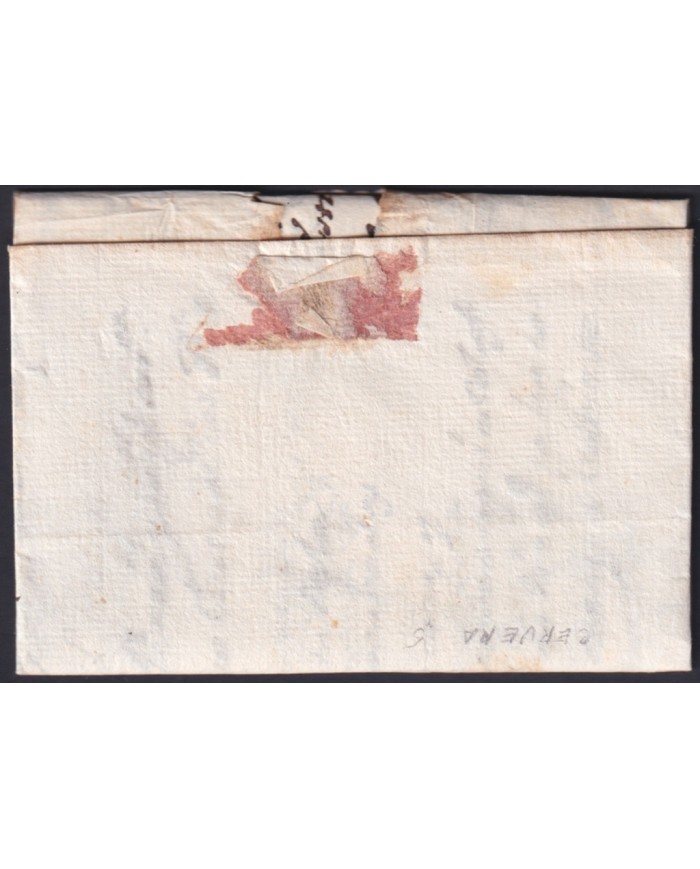 F-EX46300 ESPAÑA SPAIN 1782 STAMPLESS CERVERA TO CALAFF “CATALUNYA”.