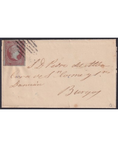 F-EX46304 ESPAÑA SPAIN 1855 4 cu Ed.40 COVER MADRID TO BURGOS.