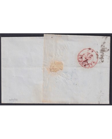 F-EX46305 ESPAÑA SPAIN 1855 4 cu Ed.40 COVER VALENCIA TO BARCELONA.