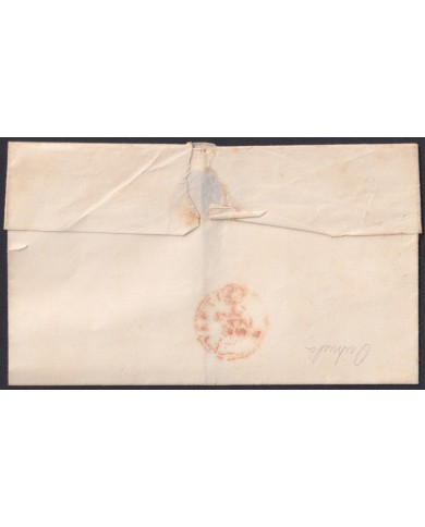 F-EX46307 ESPAÑA SPAIN 1857 4 cu Ed.48 COVER ALICANTE TO VALENCIA.