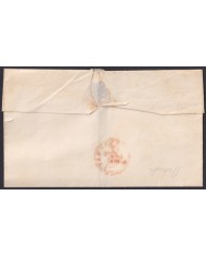 F-EX46307 ESPAÑA SPAIN 1857 4 cu Ed.48 COVER ALICANTE TO VALENCIA.