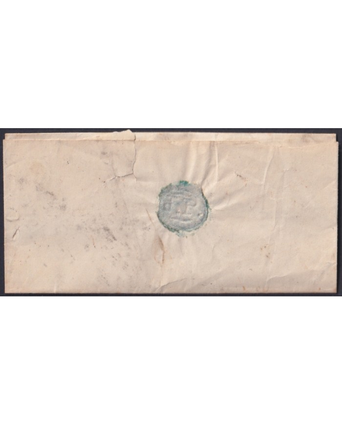 F-EX46308 ESPAÑA SPAIN 1858 4 cu Ed.48 CABEZON DE LA SAL SANTANDER TO PENDUELES.