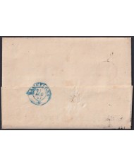 F-EX46316 ESPAÑA SPAIN 1857 4 cu Ed.48 OVIEDO TO BARCELONA.