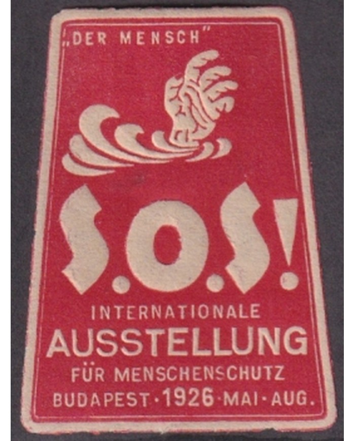 F-EX17350 CZECHOSLOVAKIA 1928 CINDERELLA MH S.O.S. 32x42mm HUMAN PROTECTION.