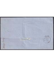 F-EX46339 ESPAÑA SPAIN 1862 4 cu Ed.52 R.C.8. VALENCIA TO BARCELONA.