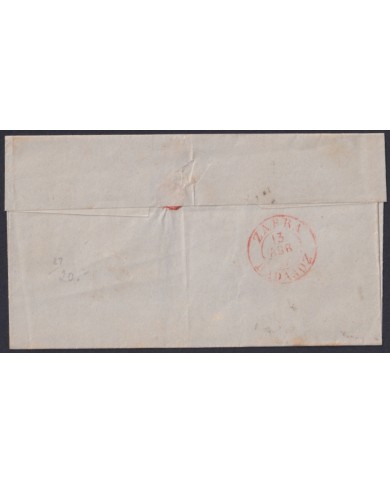 F-EX46357 ESPAÑA SPAIN 1855 4 cu Ed.48 ALMENDRALEJO BADAJOZ TO ZAFRA.