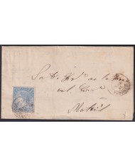 F-EX46362 ESPAÑA SPAIN 1865 4 cu Ed.75 CARTAGEN, MURCIA TO MOTRIL.