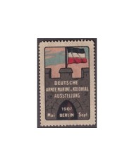 F-EX17365 GERMANY ALEMANIA CINDERELLA 1907 COLONIAL ARMY MARINE FAIR 30x45mm NO GUM.