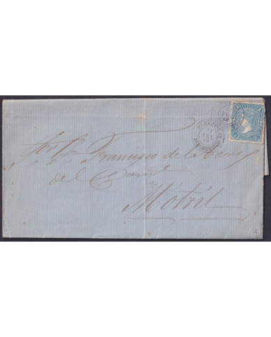 F-EX46363 ESPAÑA SPAIN 1865 4 cu Ed.75 TORREVIEJA, ALICANTE TO MOTRIL.