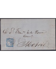 F-EX46365 ESPAÑA SPAIN 1865 4 cu Ed.75 AGUILAS, MURCIA TO MOTRIL, EAGLE BIRD.