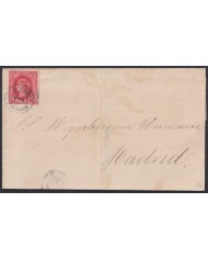 F-EX46366 ESPAÑA SPAIN 1864 4 cu Ed.64 MONDRAGON, GUIPUZCOA TO MADRID.