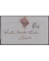 F-EX46375 ESPAÑA SPAIN 1868 50 mls Ed.98 MADRID TO OVIEDO, ASTURIAS.