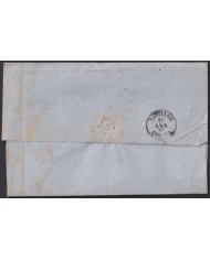 F-EX46380 ESPAÑA SPAIN 1868 50 mls Ed.98 VILLA DE ¿? TO SANTIAGO DE COMPOSTELA, GALICIA.