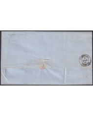 F-EX46383 ESPAÑA SPAIN 1868 50 mls Ed.98 PADRON TO SANTIAGO DE COMPOSTELA, GALICIA.