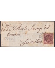F-EX46390 ESPAÑA SPAIN 1862 4 cu Ed.58 TORO TO TORDESILLAS BULL.