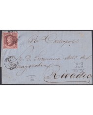 F-EX46391 ESPAÑA SPAIN 1862 4 cu Ed.58 GIJON, ASTURIAS TO RIVADEO. “POR CASTROPOL”.