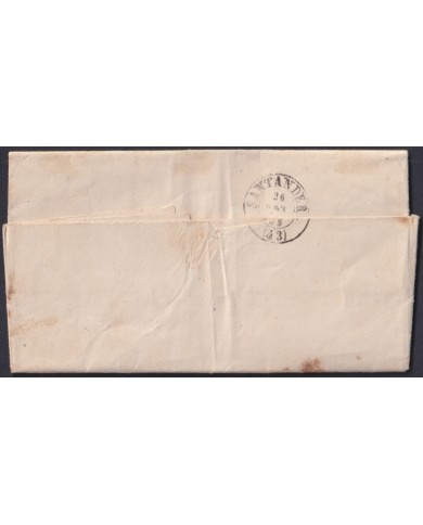 F-EX46392 ESPAÑA SPAIN 1862 4 cu Ed.58 SANTANDER. “X” CANCEL.
