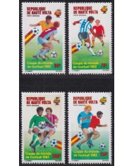 F-EX46545 UPPER VOLTA HAUTE VOLTA MNH 1982 WORLD CHAMPIONSHIP SOCCER FOOTBALL.