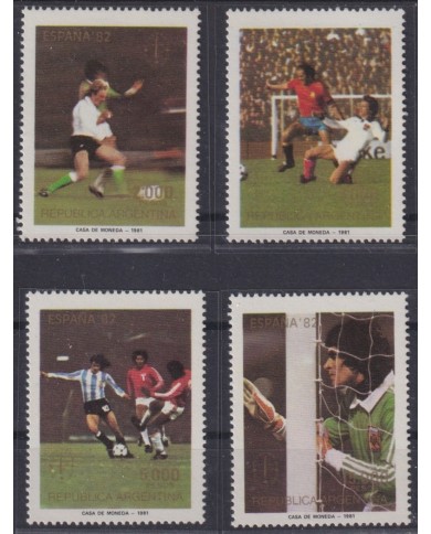 F-EX46547 ARGENTINA MNH 1982 WORLD CHAMPIONSHIP SOCCER FOOTBALL.