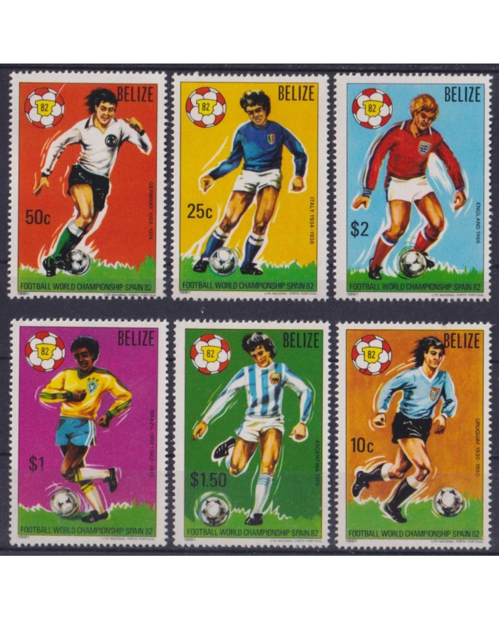 F-EX46550 BELIZE MNH 1982 WORLD CHAMPIONSHIP SOCCER FOOTBALL.