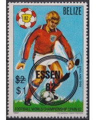 F-EX46549 BELIZE MNH 1982 WORLD CHAMPIONSHIP SOCCER FOOTBALL ESSEN OVERPRINT.