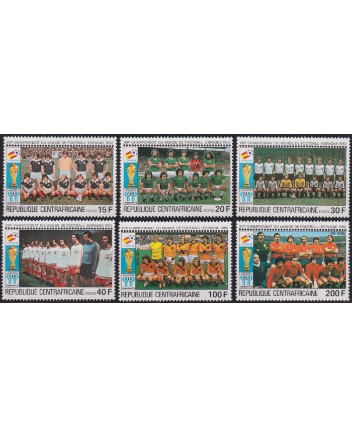 F-EX46557 CENTRAL AFRICA MNH 1982 WORLD CHAMPIONSHIP SOCCER FOOTBALL.