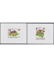 F-EX46671 COMORES MNH 1982 CHAMPIONSHIP SOCCER FOOTBALL 2 IMPERF SHEET.