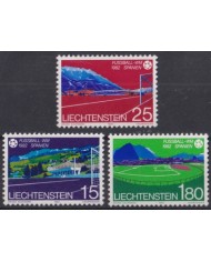 F-EX46714 LIECHTENSTEIN MNH 1982 WORLD CHAMPIONSHIP SOCCER FOOTBALL SET.