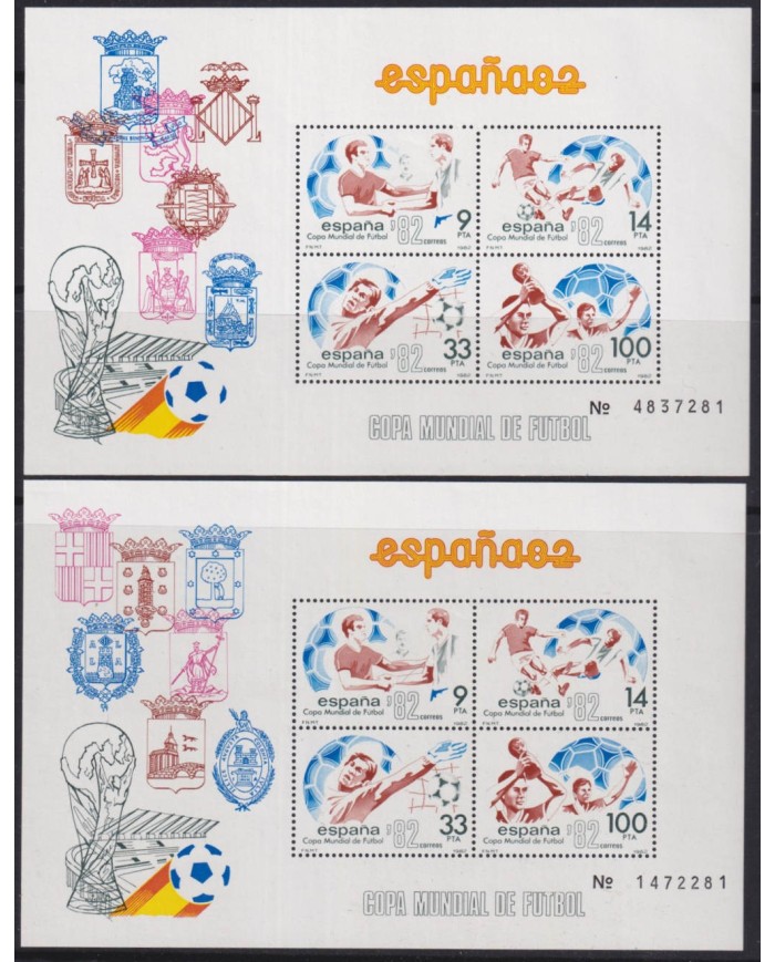 F-EX37025 ESPAÑA SPAIN MNH 1982 WORLD CHAMPIONSHIP SOCCER FOOTBALL SHEET.
