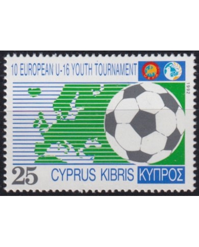 F-EX45179 CYPRUS MNH 1992 16 YOUTH WORLD CHAMPIONSHIP SOCCER FOOTBALL