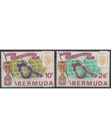 F-EX44992 BERMUDA MNH 1966 WORLD CHAMPIONSHIP SOCCER FOOTBALL.