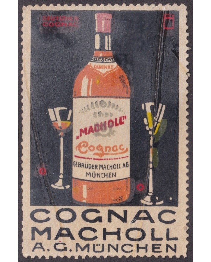 F-EX17395 GERMANY ALEMANIA CIRCA 1910 CINDERELLA COGNAC MACHOLL MUNICH 40x60 mm NOGUM