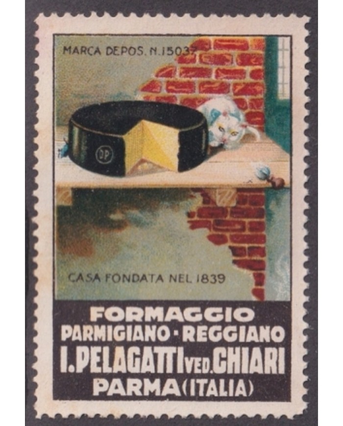 F-EX17408 ITALY ITALIA CINDERELLA FORMAGGIO CHEESE I, PELAGATTI 36x53mm NO GUM.