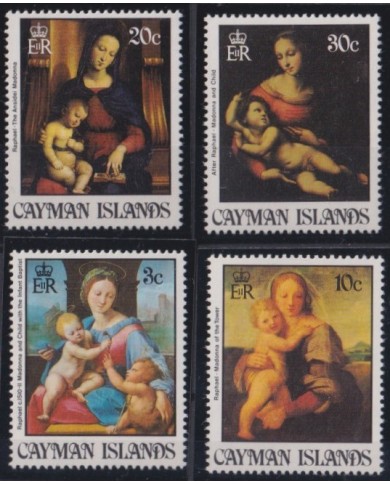 F-EX36182 CAYMAN 1982 MNH CHRISTMAS NAVIDAD RELIGION ART RAPHAEL PAINTING.