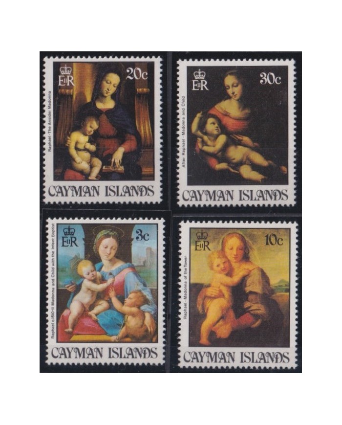 F-EX36182 CAYMAN 1982 MNH CHRISTMAS NAVIDAD RELIGION ART RAPHAEL PAINTING.