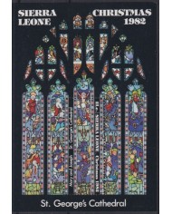 F-EX47100 SIERRA LEONE 1982 MNH CHRISTMAS NAVIDAD ART PAINTING GLASS ST GEORGES.