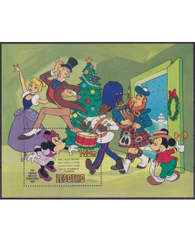 F-EX47115 LESOTHO 1982 MNH CHRISTMAS NAVIDAD DISNEY MICKEY MOUSE PRINCESS.