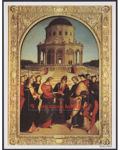 F-EX47118 ANTIGUA & BARBUDA 1982 MNH CHRISTMAS NAVIDAD ART PAINTING RAPHAEL.