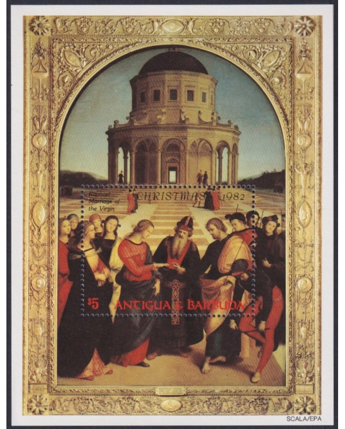 F-EX47118 ANTIGUA & BARBUDA 1982 MNH CHRISTMAS NAVIDAD ART PAINTING RAPHAEL.