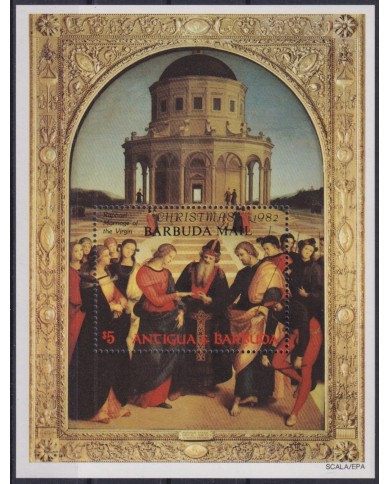 F-EX47119 BARBUDA 1982 MNH CHRISTMAS NAVIDAD ART PAINTING RAPHAEL.