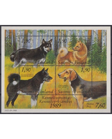 F-EX44936 FINLAND MNH 1989 DOG PERROS.