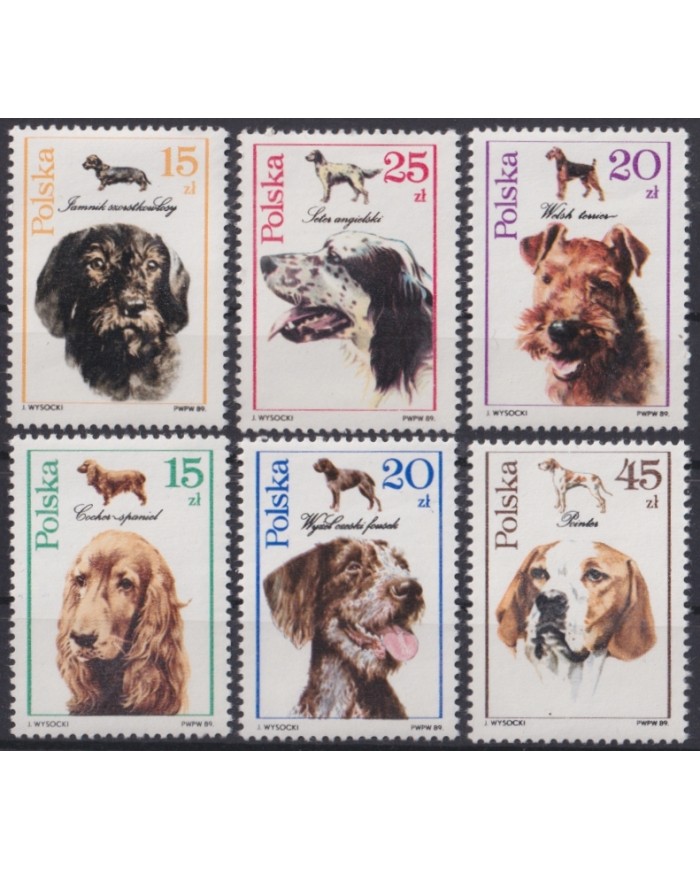 F-EX44920 POLAND MNH 1989 DOG PERROS.