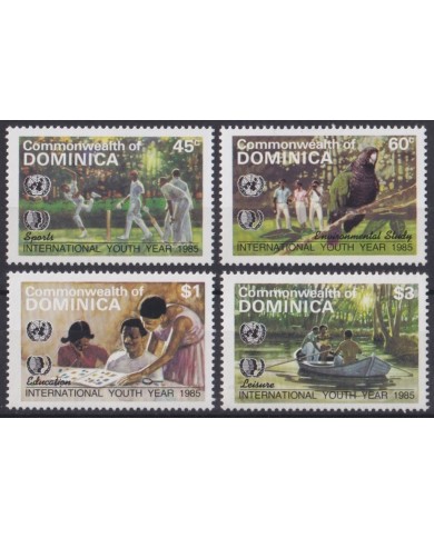 F-EX46725 DOMININCA MNH 1985 YOUTH YEAR BIRD AVES PAJAROS OISEAUX VOGEL