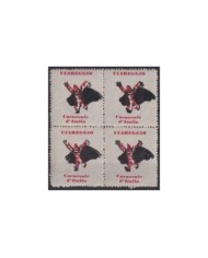 F-EX17429 ITALY ITALIA CINDERELLA 1950 VIAREGGIO CARNIVAL CARNIVALE ORIGINAL GUM BLOCK4.