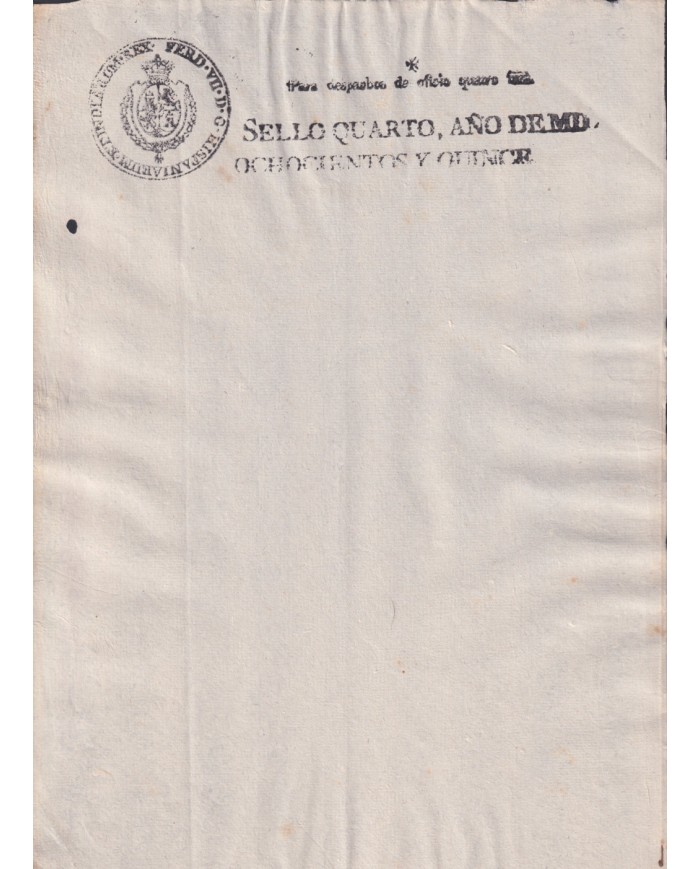 1815-PS-23 ESPAÑA SPAIN REVENUE SEALLED PAPER 1815 SELLO 4º UNUSED.