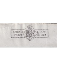 1829-PS-13 ESPAÑA SPAIN REVENUE SEALLED PAPER 1829 SELLO DE OFICIOS UNUSED.