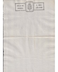 1840-PS-80 ESPAÑA SPAIN REVENUE SEALLED PAPER 1840 SELLO DE POBRES UNUSED.