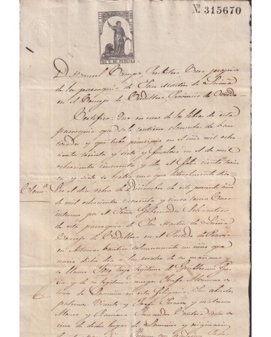 1872-PS-16 ESPAÑA SPAIN REVENUE SEALLED PAPER 1872 SELLO 11º.