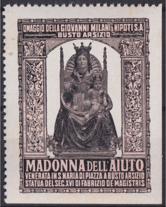 F-EX17443 ITALY ITALIA CINDERELLA 1930 BUSTO ARSIZIO MADONNA AIUTO 43x53 mm ORIGINAL GUM