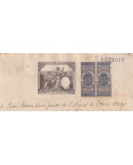1888-PS-18 ESPAÑA SPAIN REVENUE SEALLED PAPER 1888 SELLO 12º + ANTILLES REVENUE.